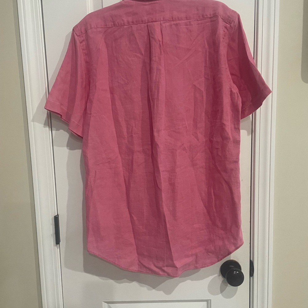 Polo by Ralph Lauren Men's Pink Casual Linen Shirt NEW WITH TAGS - Picture 4 of 7